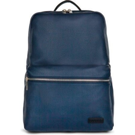 BUGATTI SEDONA INC Bugatti Contrast Collection Vegan Leather Backpack, Fits Most 14" Laptop, Navy BKP2163BU-NAVY